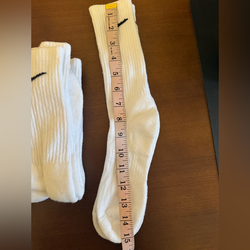 New Nike 6 Pair Everyday Crew Socks White, Size Men’s 8-12 - Picture 2 of 2